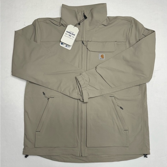 Carhartt Men's Jacket Super Dux Relaxed Fit Mock Neck, Large Tall, Greige - NWT - Picture 3 of 14